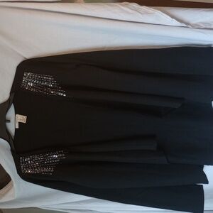 DNKY Jeans Black Open front top with sparkle shoulders!